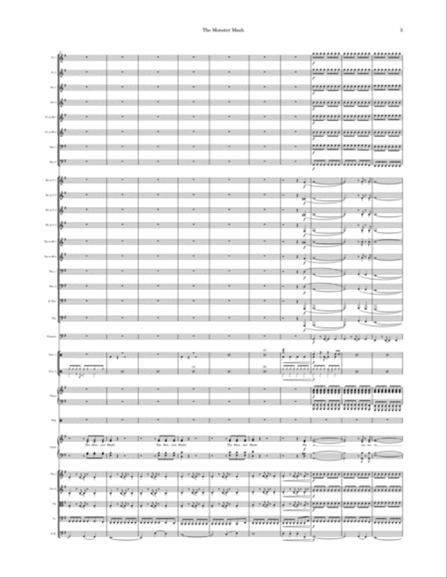 Monster Mash Full Orchestra scores gallery preview page 3