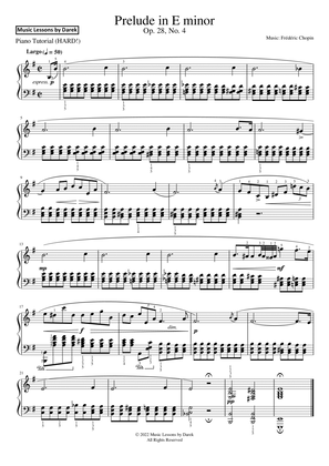 Prelude in E minor (HARD PIANO) Op. 28, No. 4 [Frédéric Chopin]