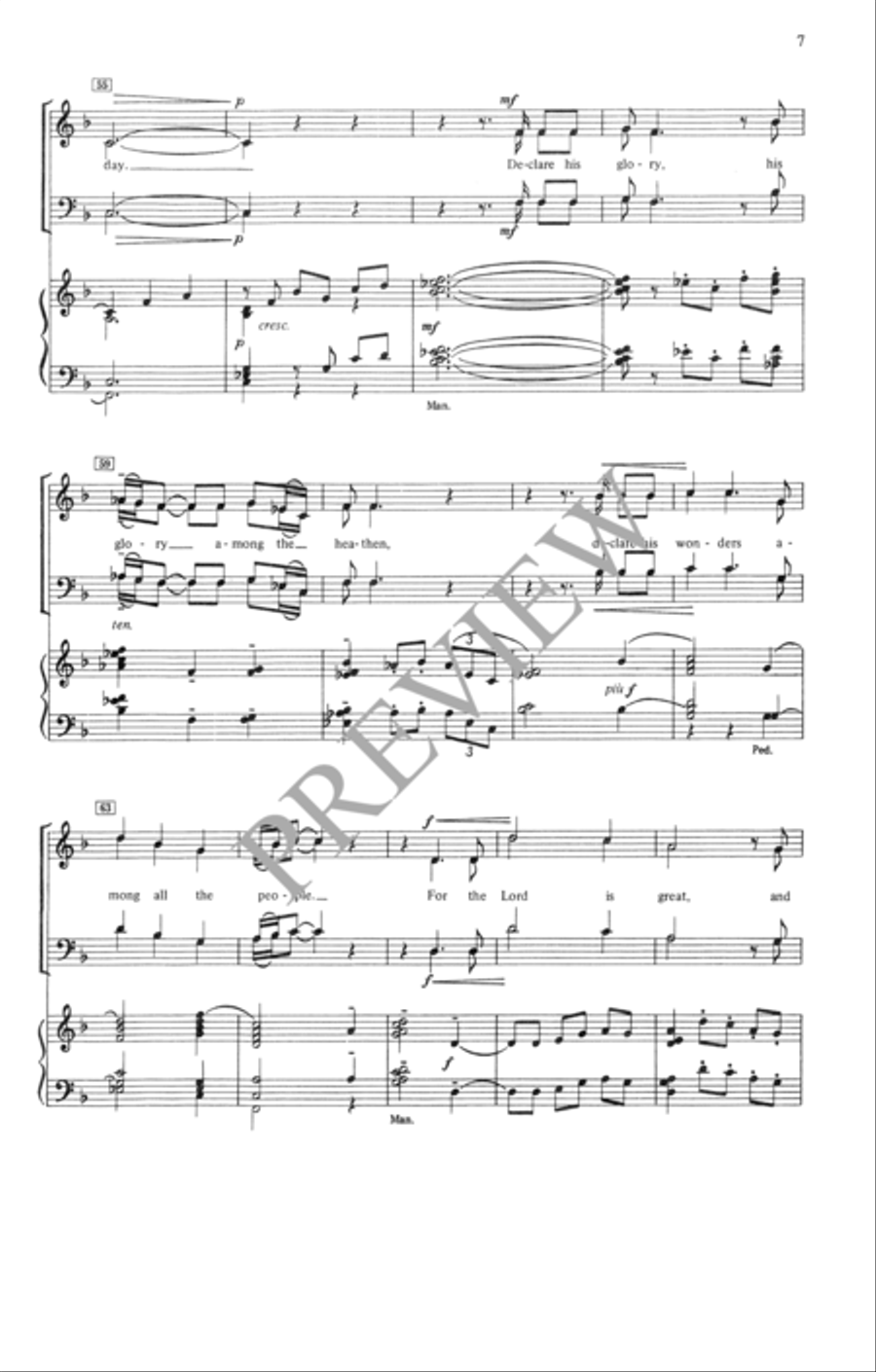 O Sing unto the Lord 4-Part scores gallery preview page 8