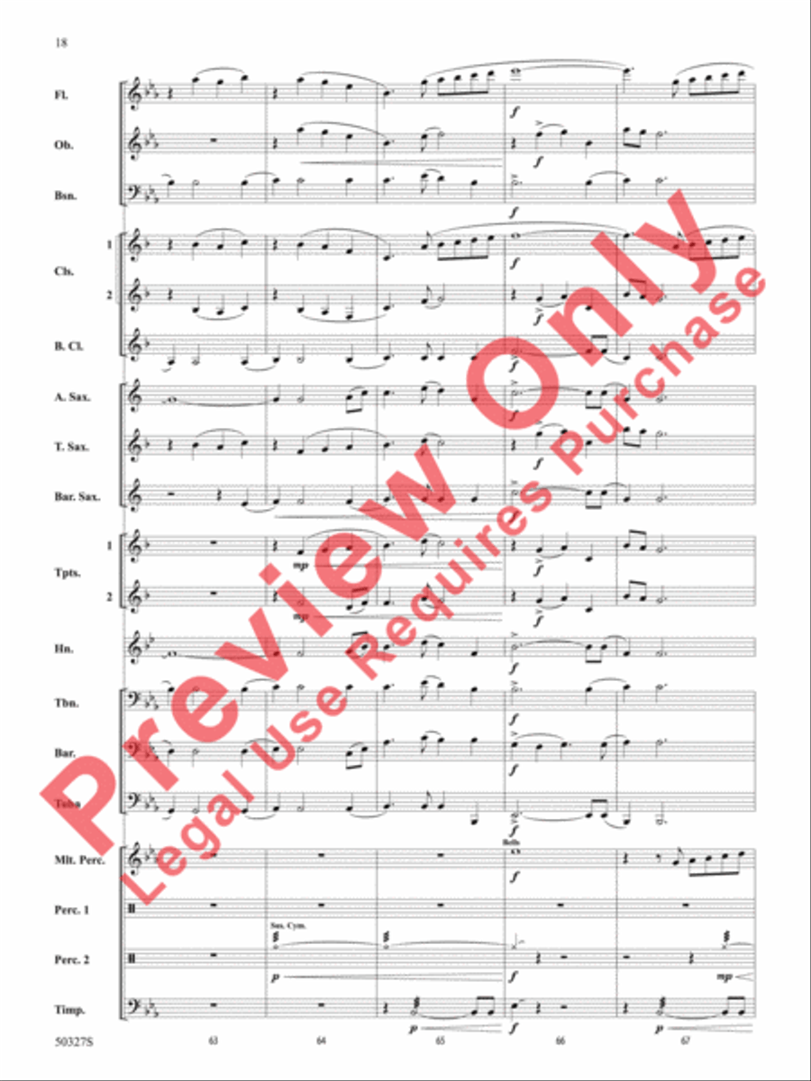 Reflections and Furies Concert Band scores gallery preview page 19