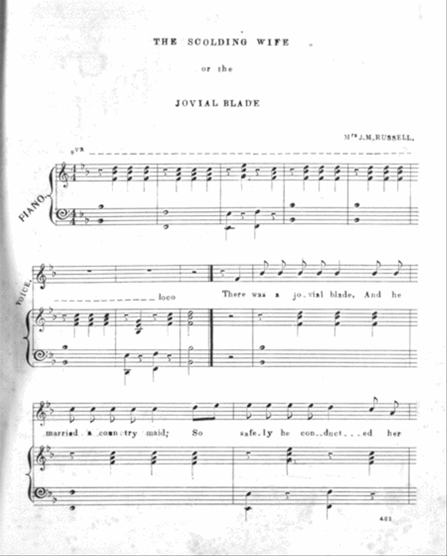 The Scolding Wife Song, or, The Jovial Blade Voice scores gallery preview page 2