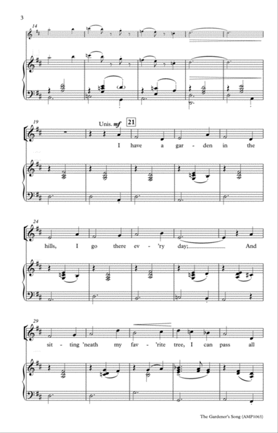 Gardener's Song Gardener's Song 3-Part scores gallery preview page 3
