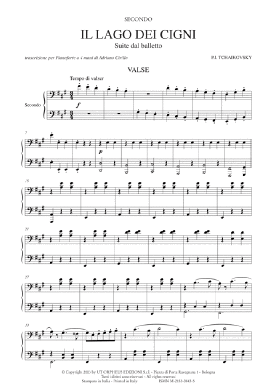 Swan Lake. Suite from the Ballet for Piano 4 Hands Piano Solo scores gallery preview page 2
