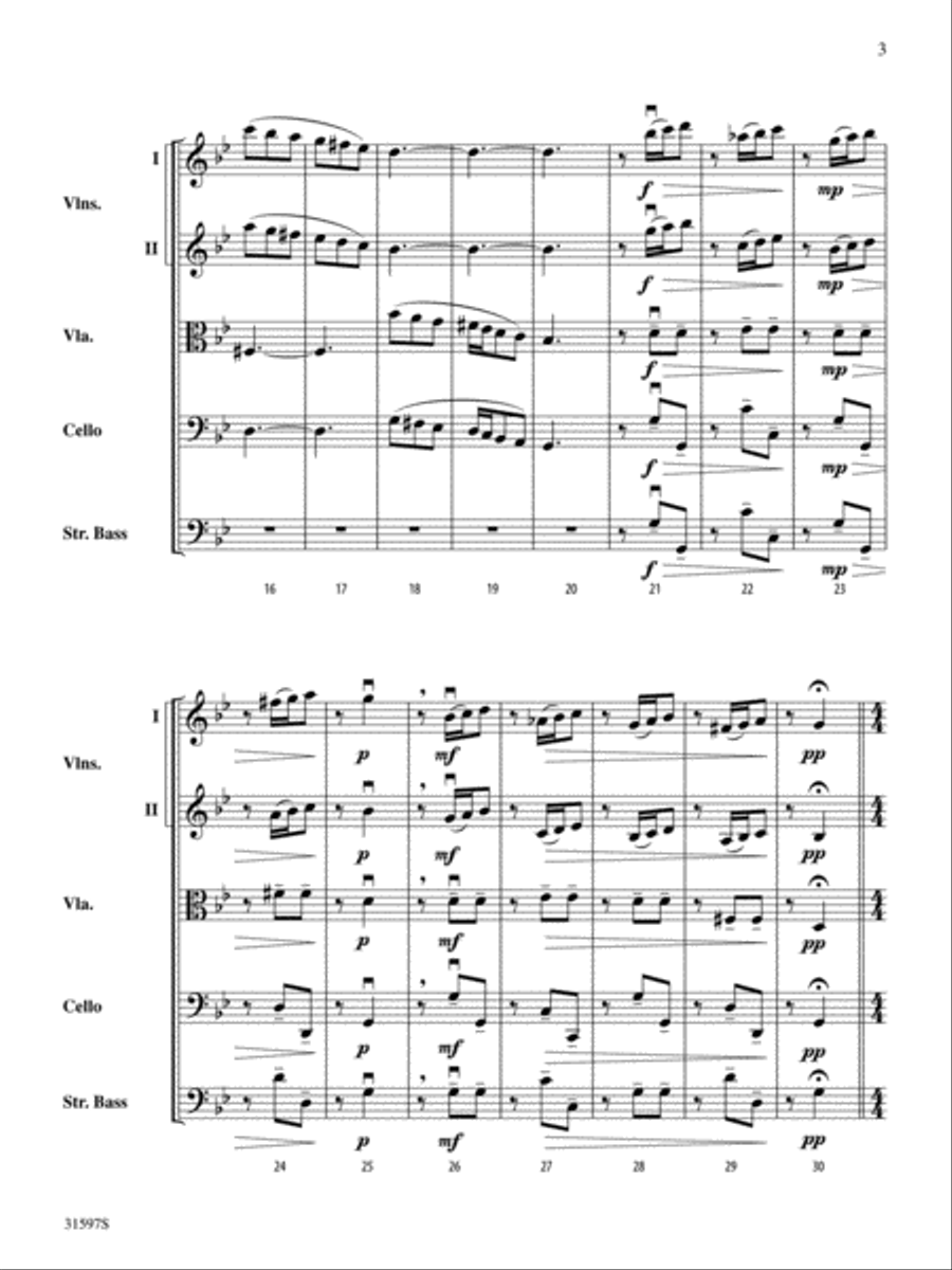 Summer from The Four Seasons String Orchestra scores gallery preview page 3