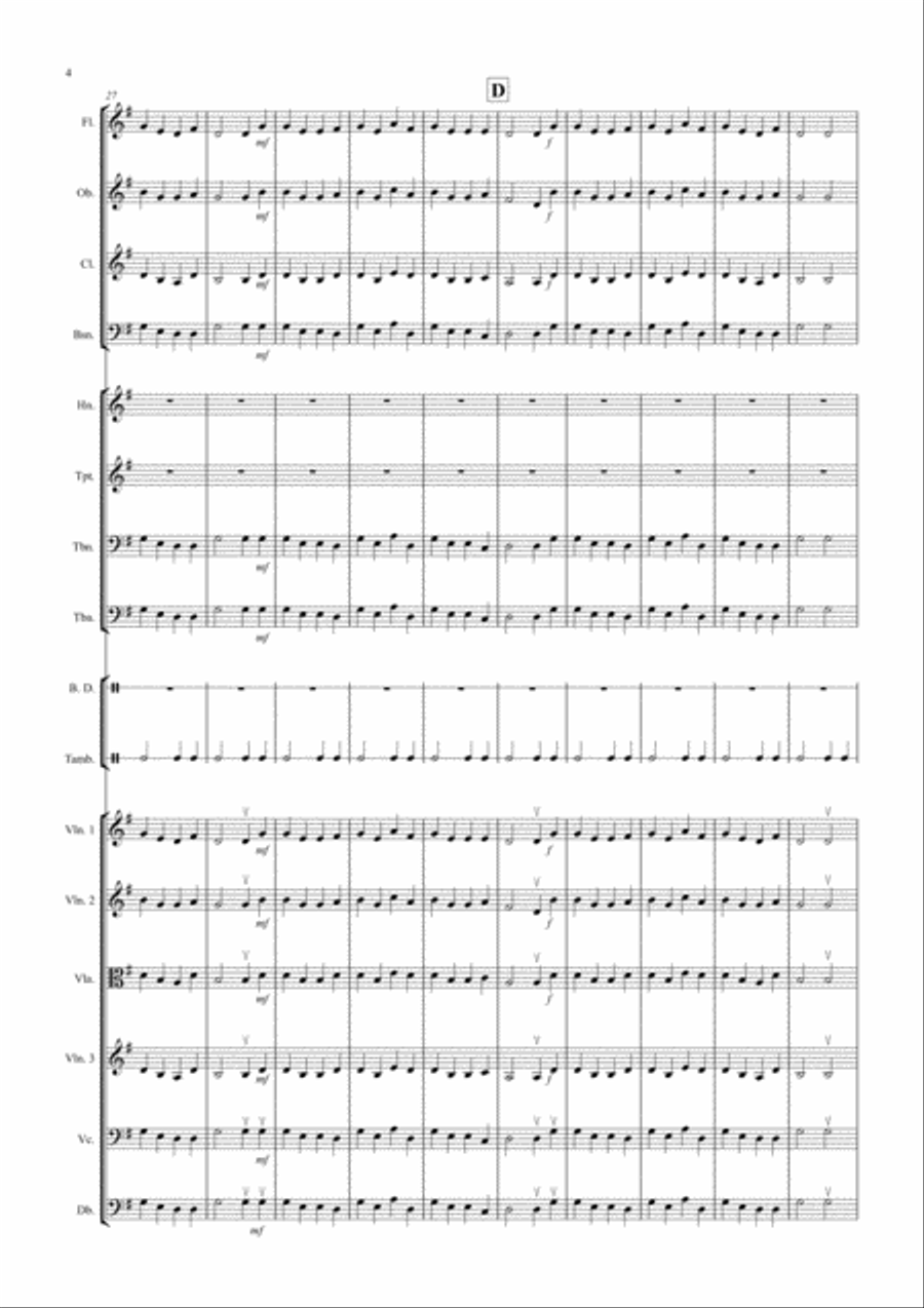 Basse Dance by Susato for School Orchestra Full Orchestra scores gallery preview page 4