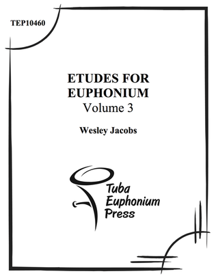 Book cover for Etudes for Euphonium, Vol. 3