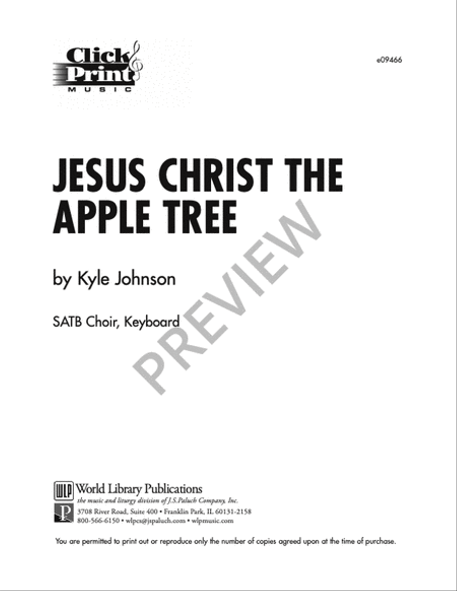 Jesus Christ, the Apple Tree 4-Part scores gallery preview page 3
