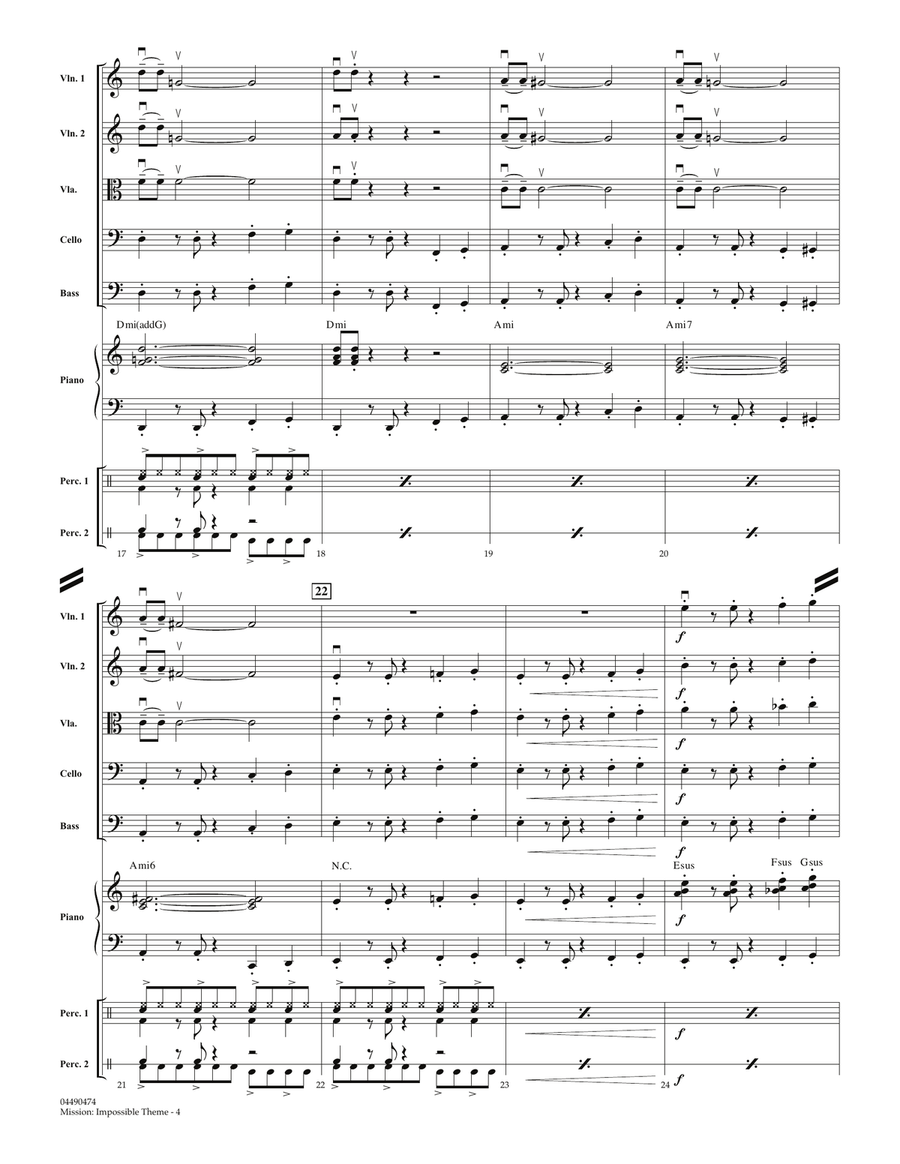 Mission: Impossible Theme - Full Score Orchestra scores gallery preview page 4