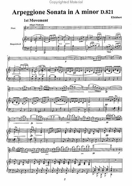 Sonata in A minor "Arpeggione" image number null