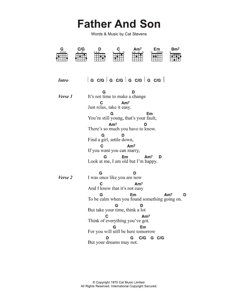 Father And Son Father And Son Acoustic Guitar scores gallery preview page 1