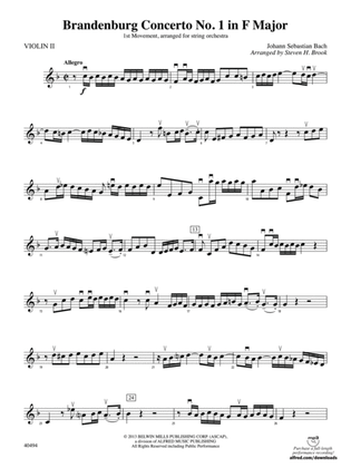 Brandenburg Concerto No. 1 in F Major: 2nd Violin