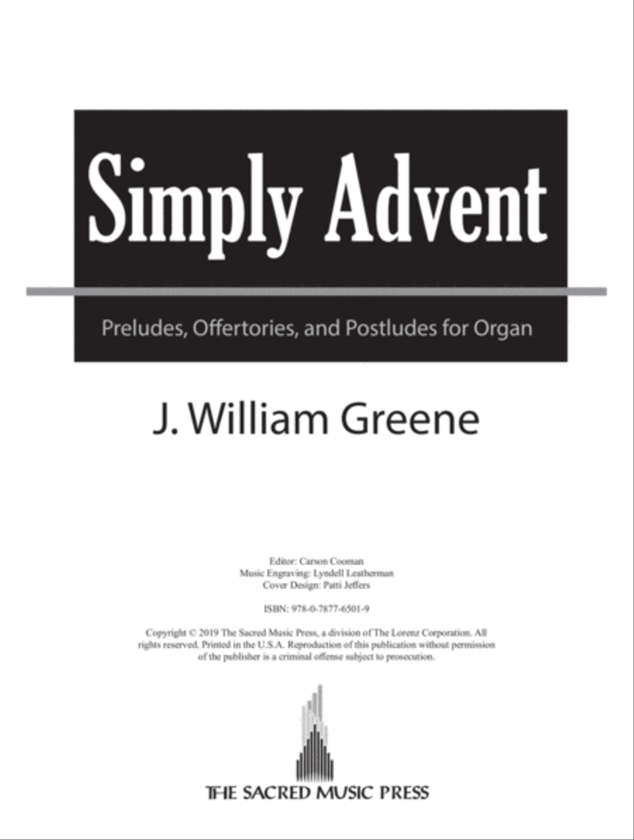 Simply Advent Simply Advent Organ scores gallery preview page 1