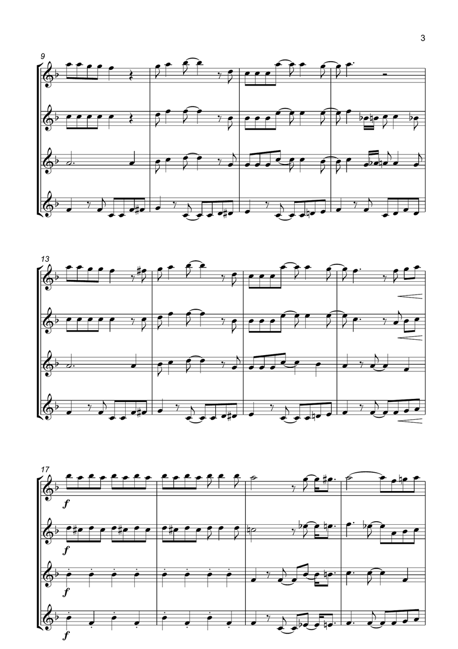 Scooby Doo, Where Are You? Woodwind Quartet scores gallery preview page 3