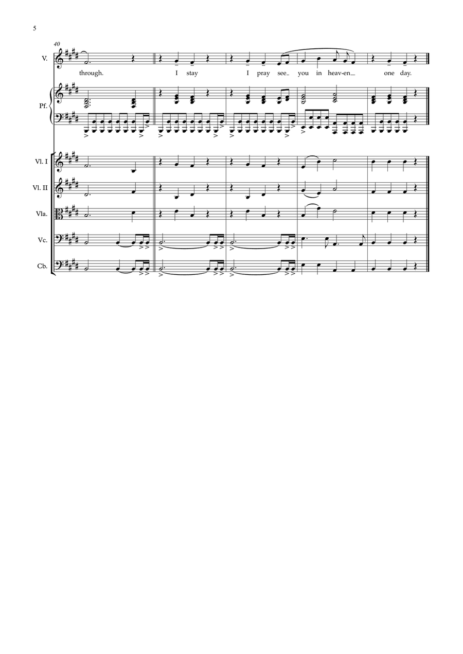 Moonlight Shadow Piano Quintet scores gallery preview page 5