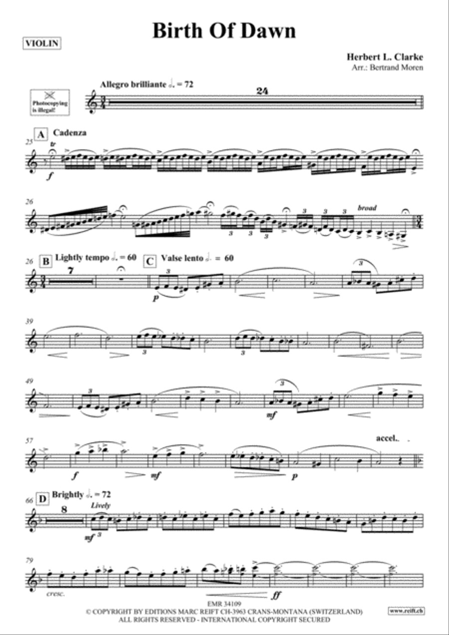 Birth Of Dawn Violin Solo scores gallery preview page 2