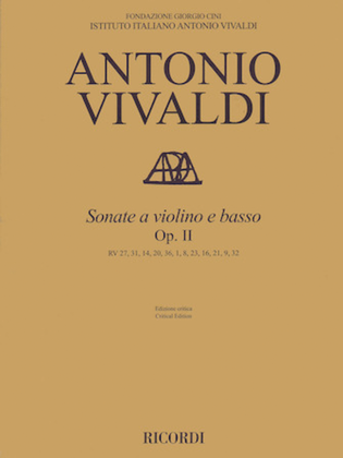 Book cover for Sonata for Violin and Basso Continuo, Op. 2