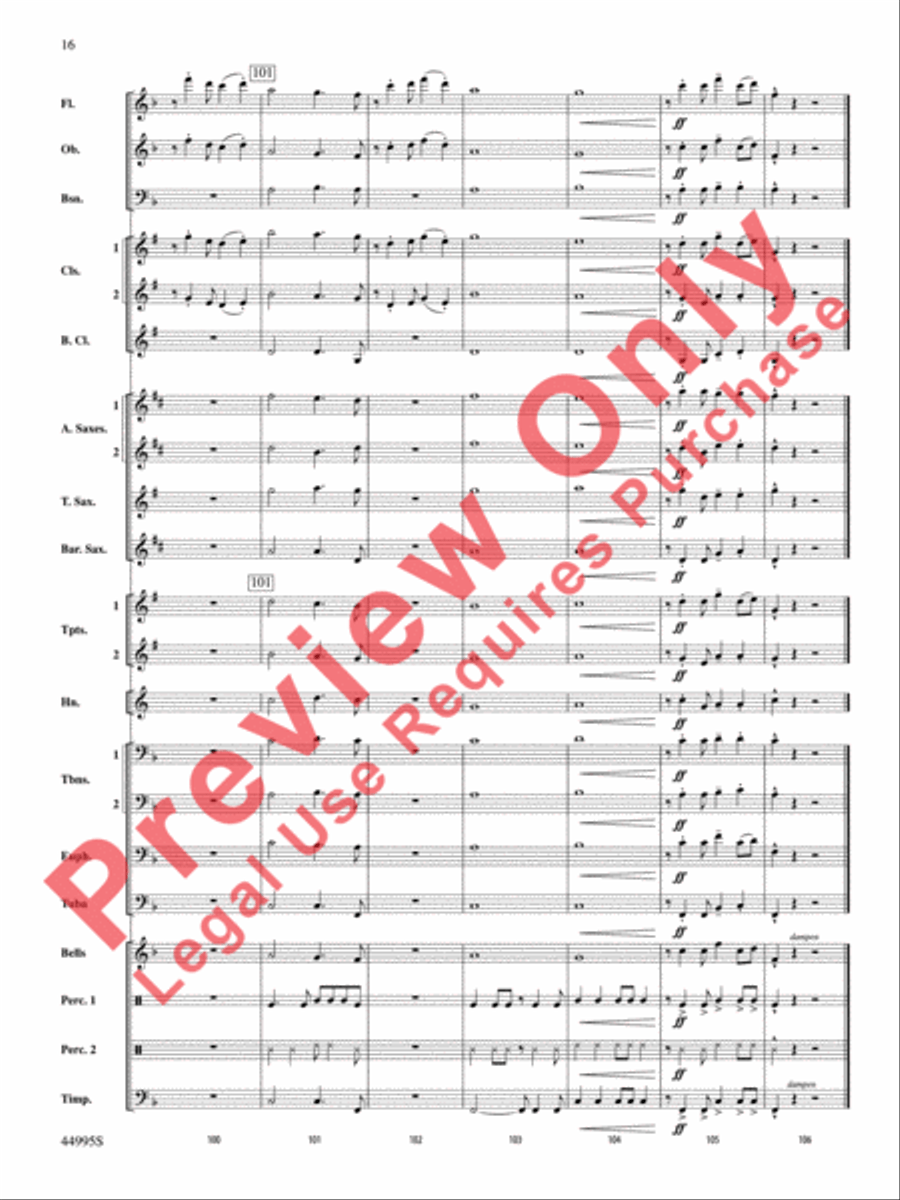 Djembe Laya Concert Band scores gallery preview page 17