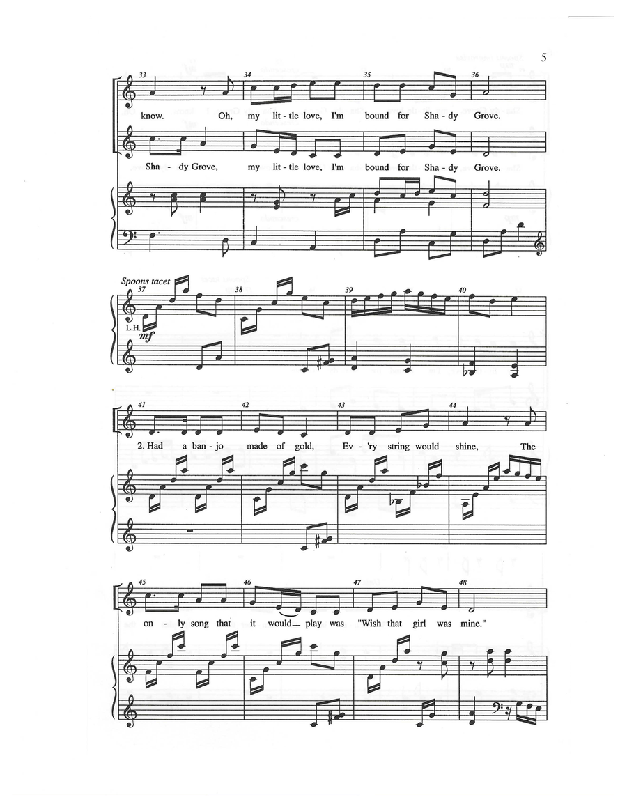 Shady Grove (arr. Shirley W. McRae) 3-Part scores gallery preview page 3