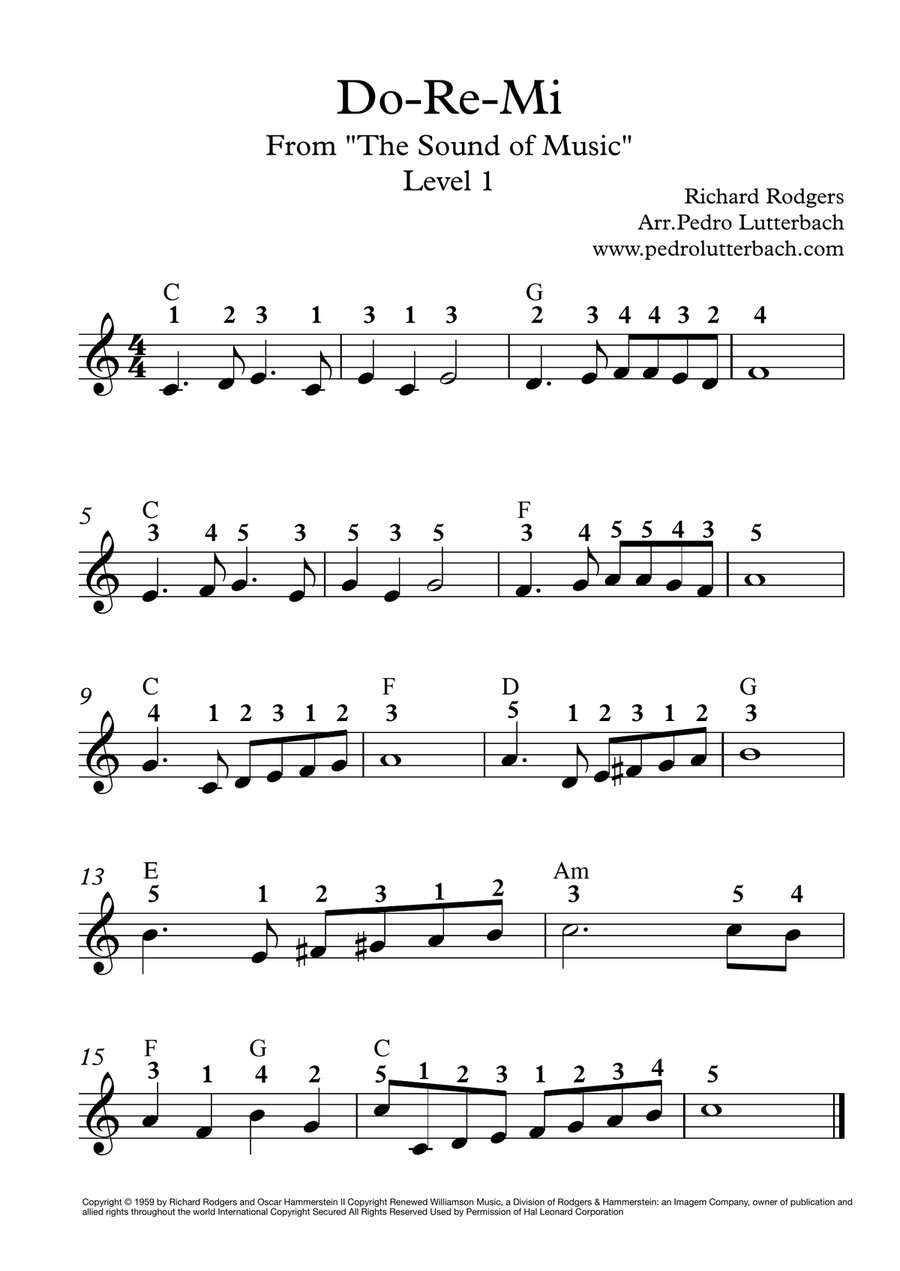Do-Re-Mi Piano, Vocal scores gallery preview page 1