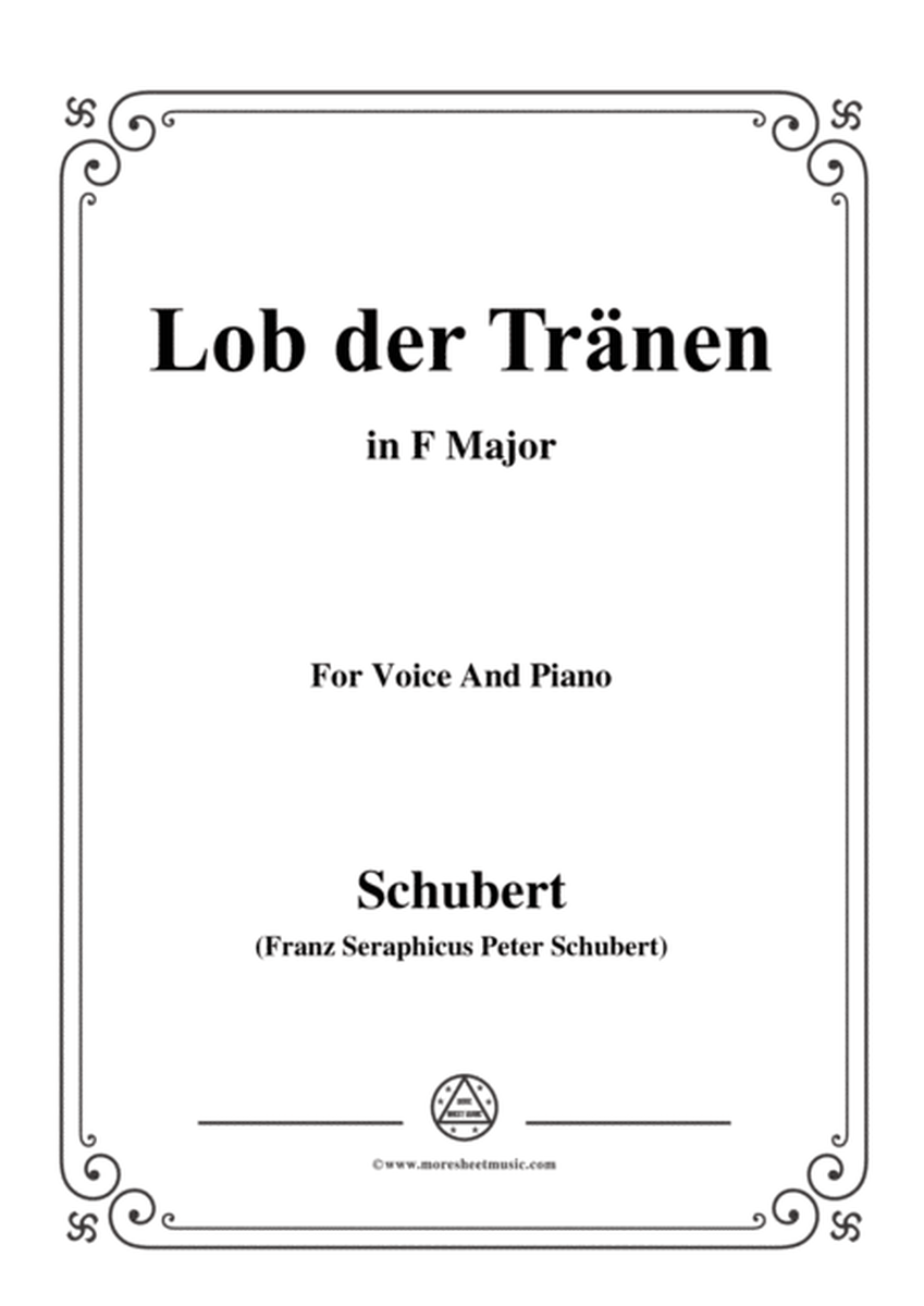 Schubert-Lob der Tränen,Op.13 No.2,in F Major,for Voice&Piano image number null