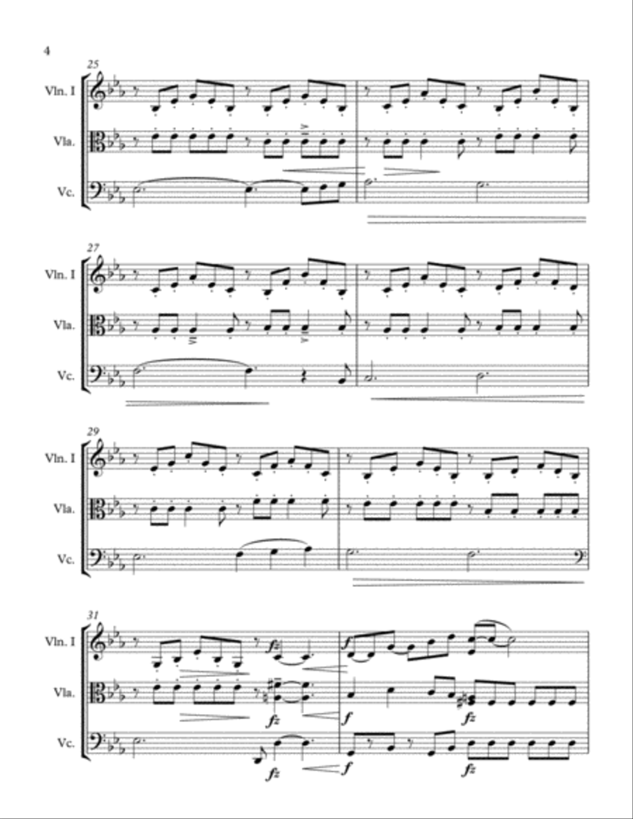 Can't Help Falling In Love String Trio scores gallery preview page 5