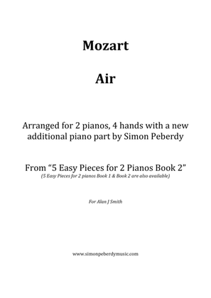 Air from a string quartet by Mozart for 2 pianos (additional piano part by Simon Peberdy)
