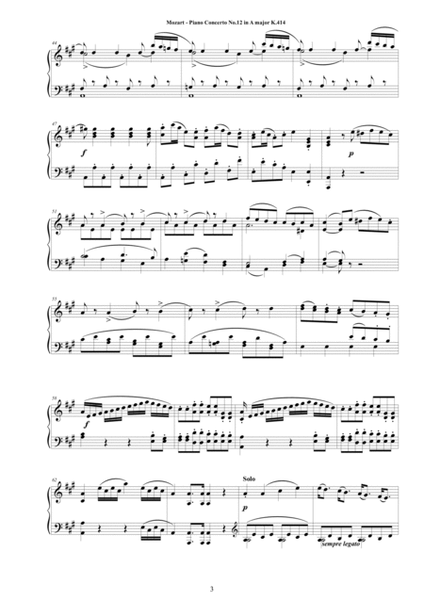 Mozart - Piano Concerto No.12 in A major K.414 - Piano Version image number null