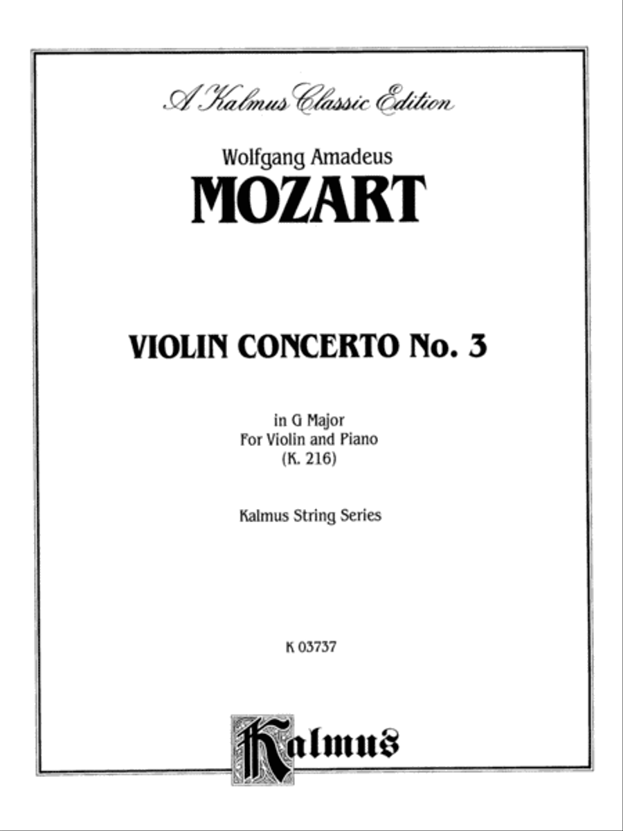 Violin Concerto No. 3 in G Major, K. 216 Small Ensemble scores gallery preview page 2