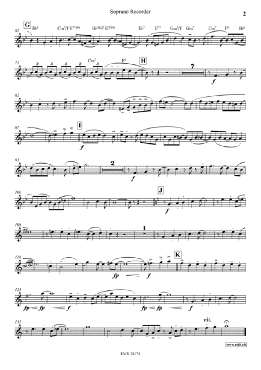 Somebody Loves Me Soprano Recorder scores gallery preview page 3