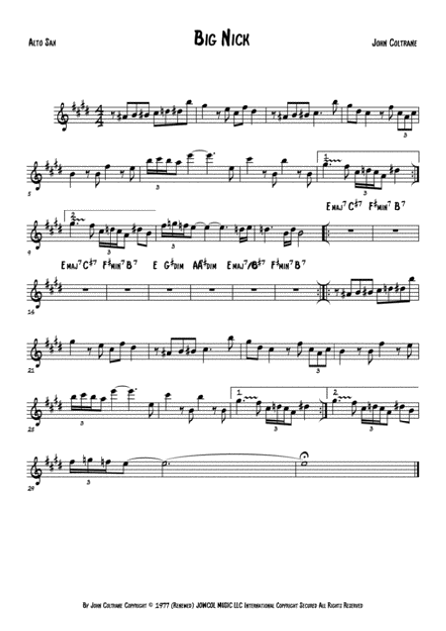 Coltrane store alto sax