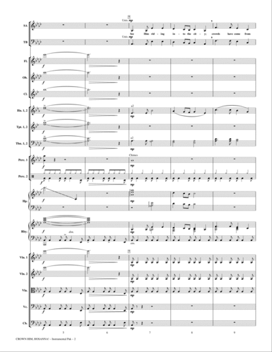 Crown Him Hosanna - Full Score Choir scores gallery preview page 2