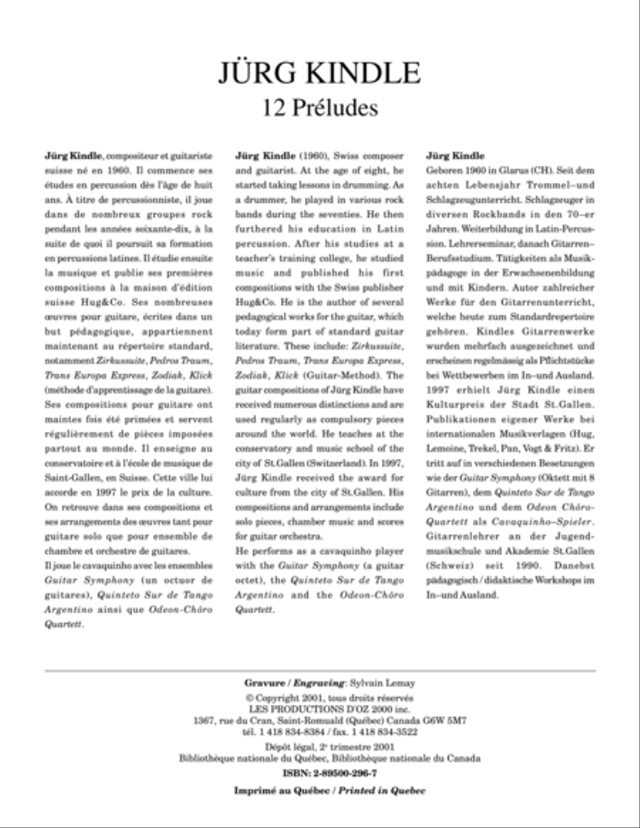 12 Préludes