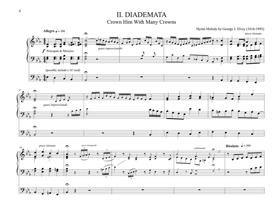 Twelve Chorale Preludes on English Hymns Organ Solo scores gallery preview page 4
