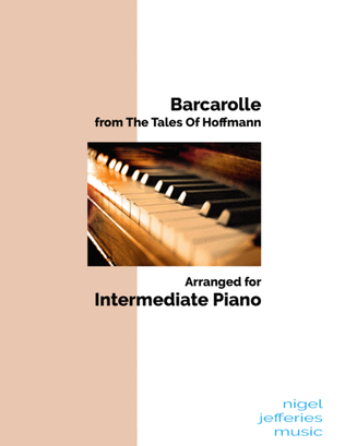 Book cover for Barcarolle from The Tales of Hoffmann arranged for intermediate piano