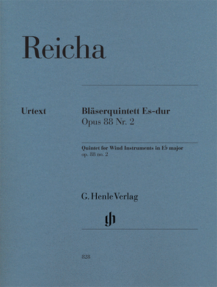 Book cover for Quintet for Wind Instruments in E-flat Major, Op. 88 No. 2