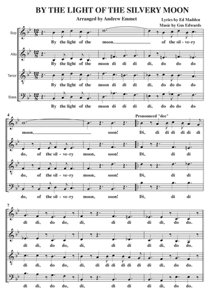 By The Light Of The Silvery Moon A Cappella SATB