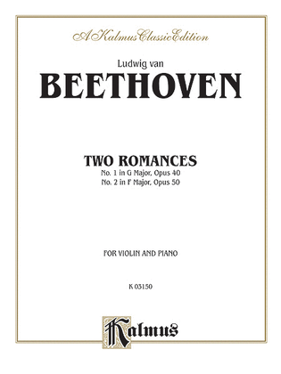 Book cover for Two Romances, Op. 40 and 50