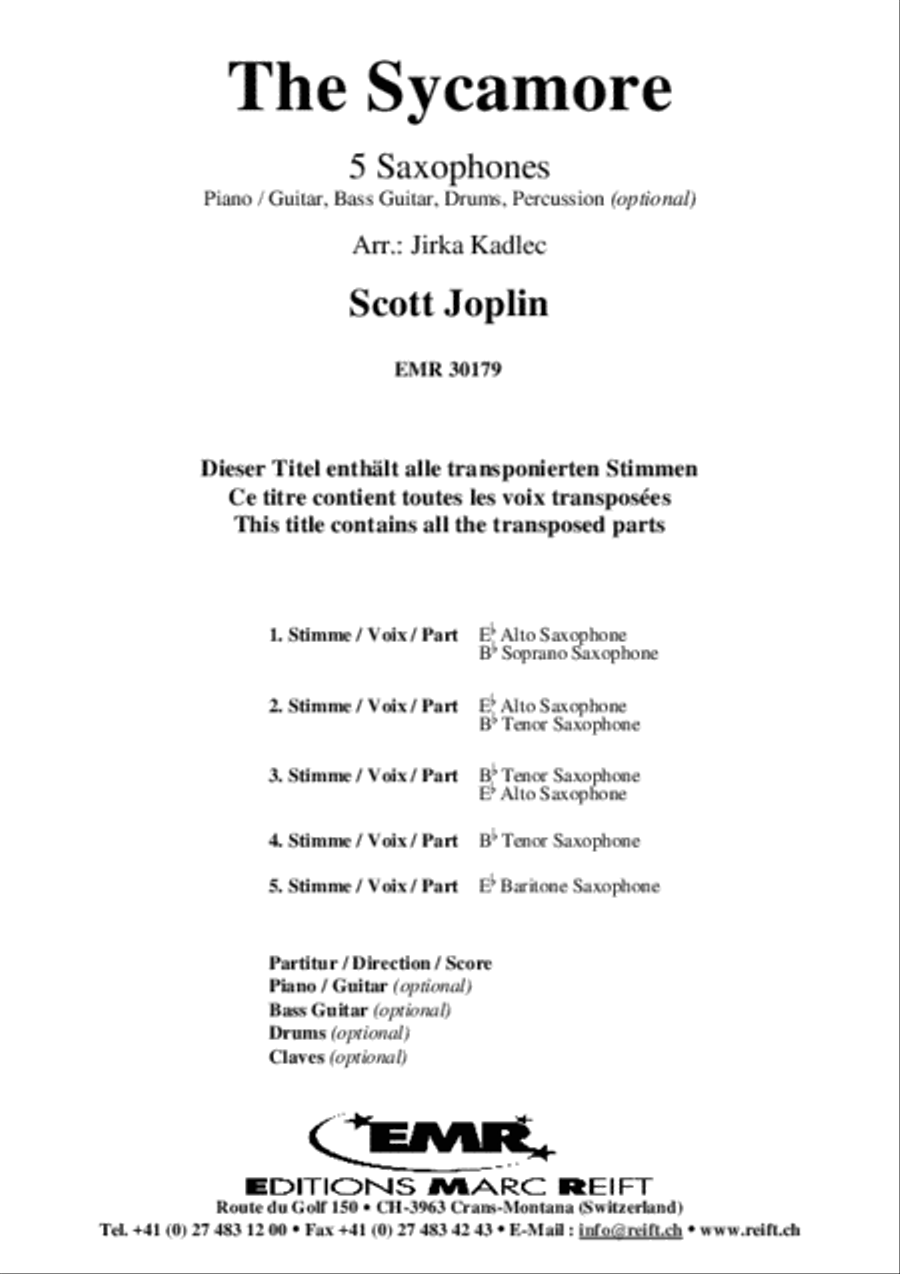 The Sycamore Saxophone Quintet scores gallery preview page 2