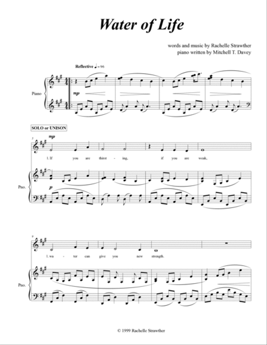 Water of Life (SAB) 3-Part scores gallery preview page 2