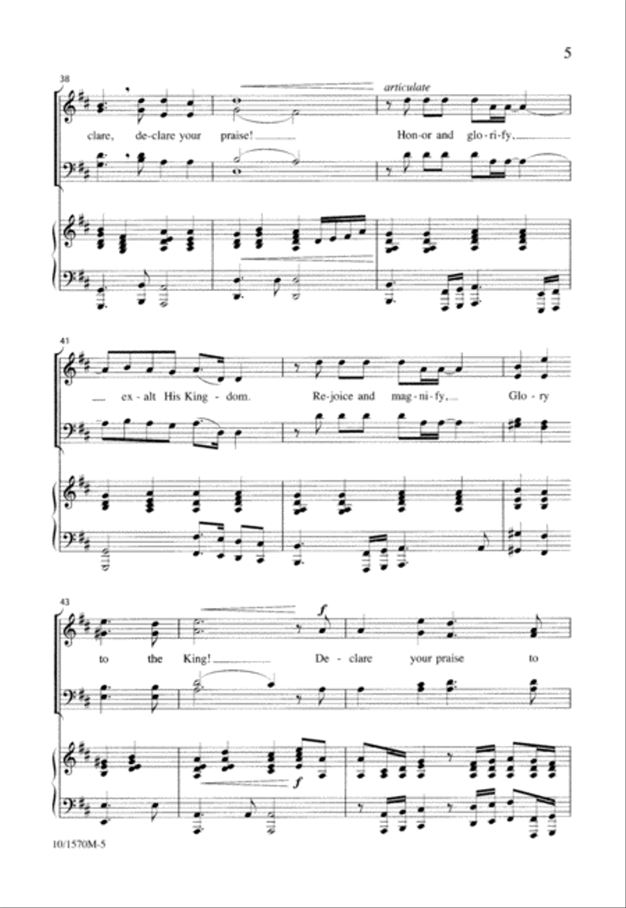 Declare Your Praise 4-Part scores gallery preview page 6