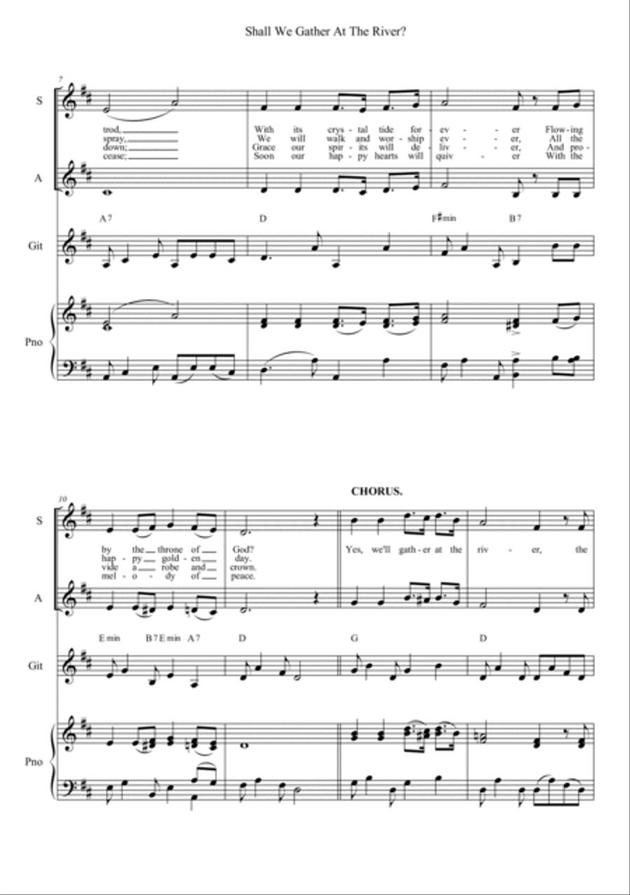 Shall We Gather At The River SA scores gallery preview page 2