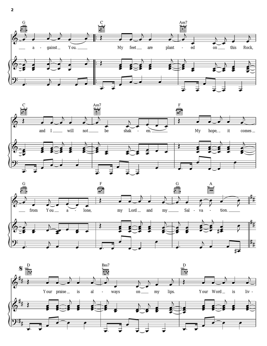 All Things Are Possible Piano, Vocal, Guitar scores gallery preview page 2