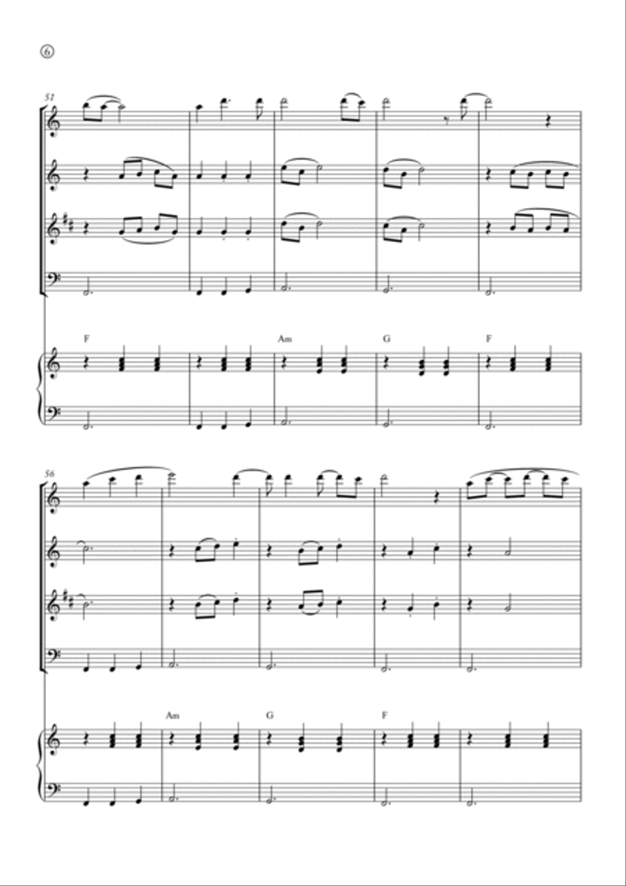 Je Te Laisserai Des Mots Woodwind Quartet scores gallery preview page 6