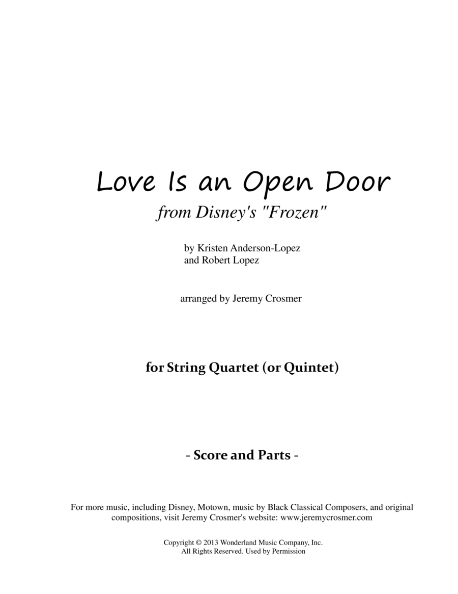 Love Is An Open Door
