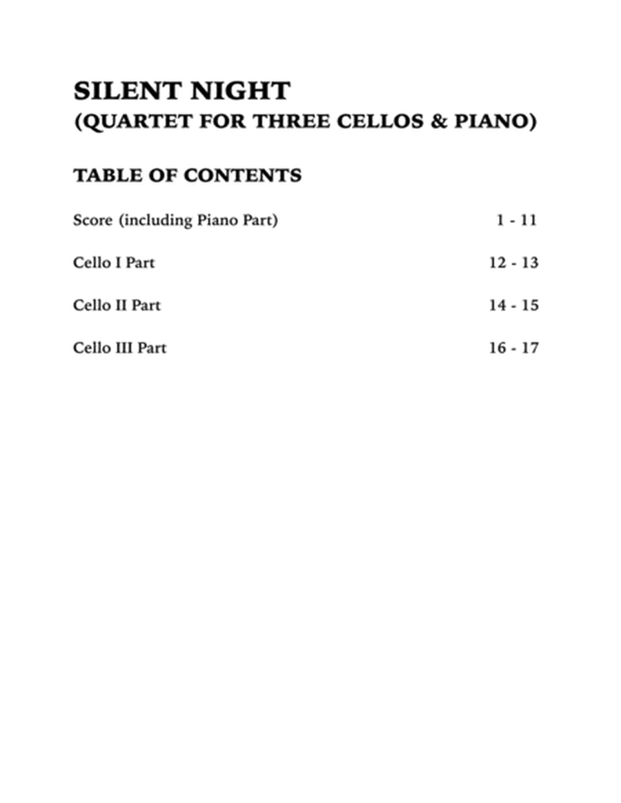 Silent Night (Quartet for Three Cellos and Piano) image number null