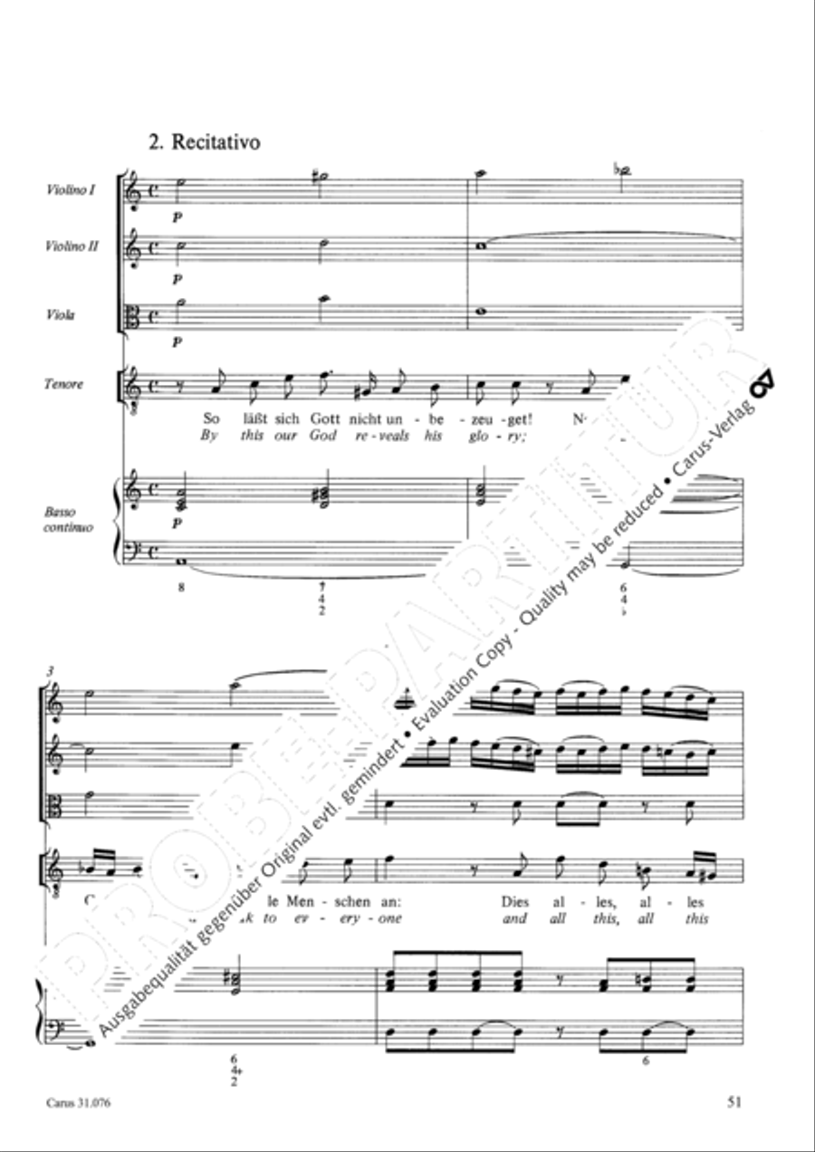 The heavens are telling the Father's glory (Die Himmel erzahlen die Ehre Gottes) 4-Part scores gallery preview page 52