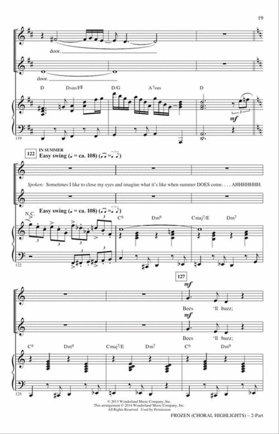 Frozen (Choral Highlights) 2-Part scores gallery preview page 6