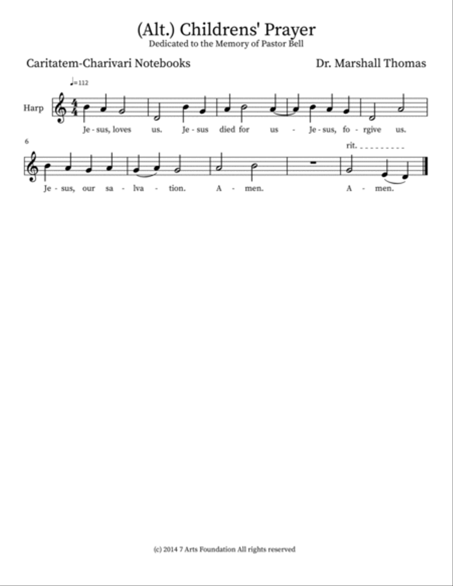 (Alt.) Childrens' Prayer Percussion scores gallery preview page 3