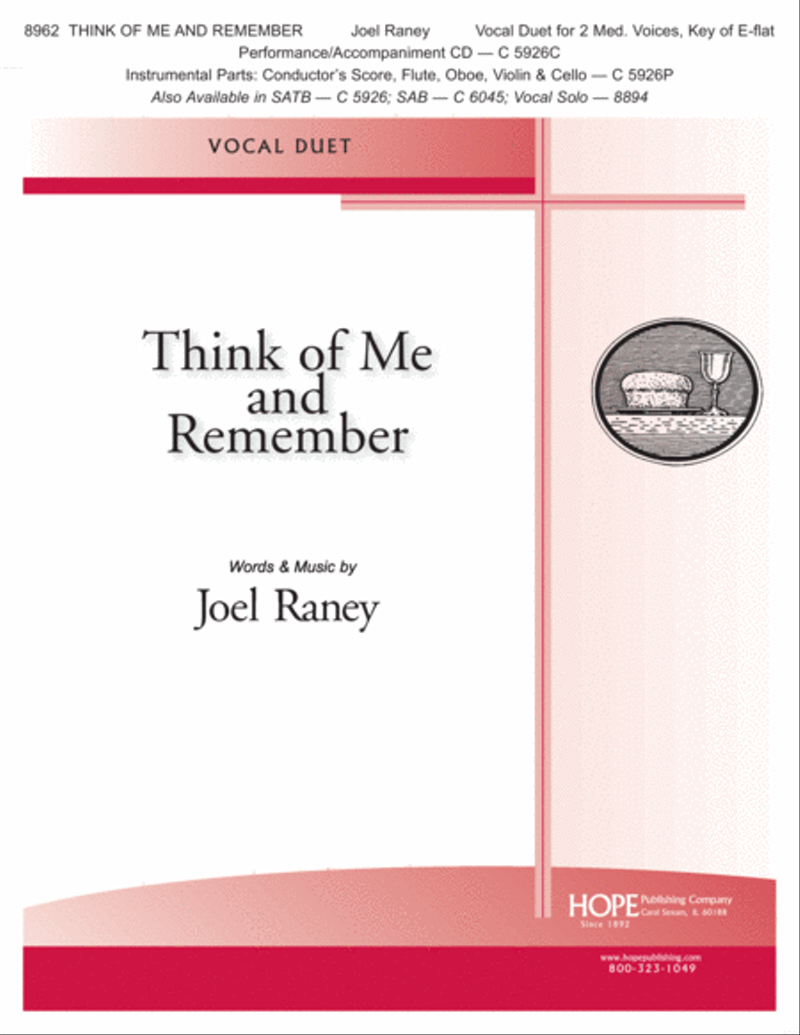 Think of Me and Remember Piano scores gallery preview page 1