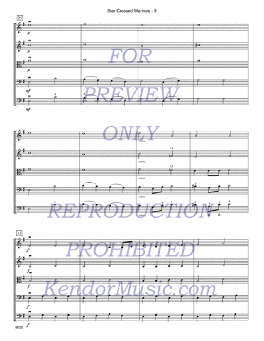 Star-Crossed Warriors (Full Score) String Orchestra scores gallery preview page 4
